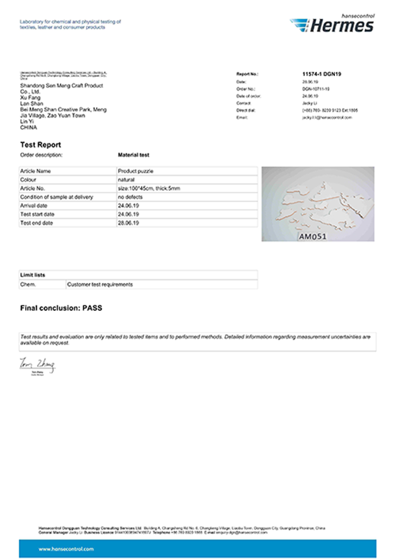 Laboratory For Chemical And Physical Testing Report