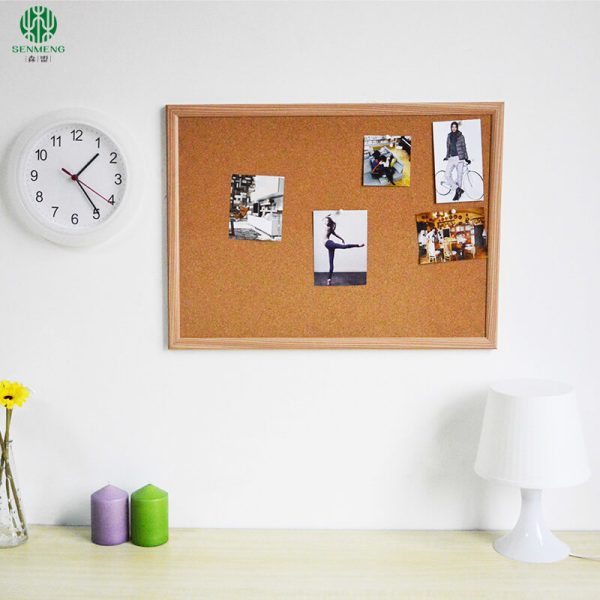 cork bulletin board wood frame