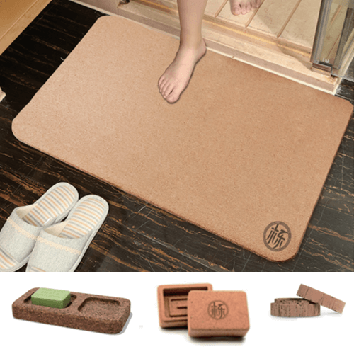 Cork Bathmat Cork Soap Holder