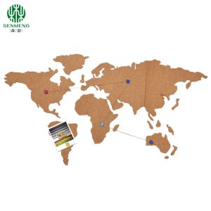 cork board map of world