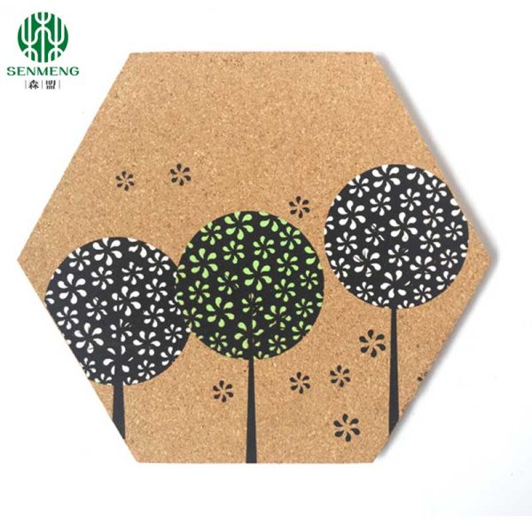 hexagon cork board wall