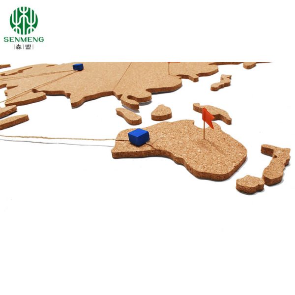 world map cork pin board