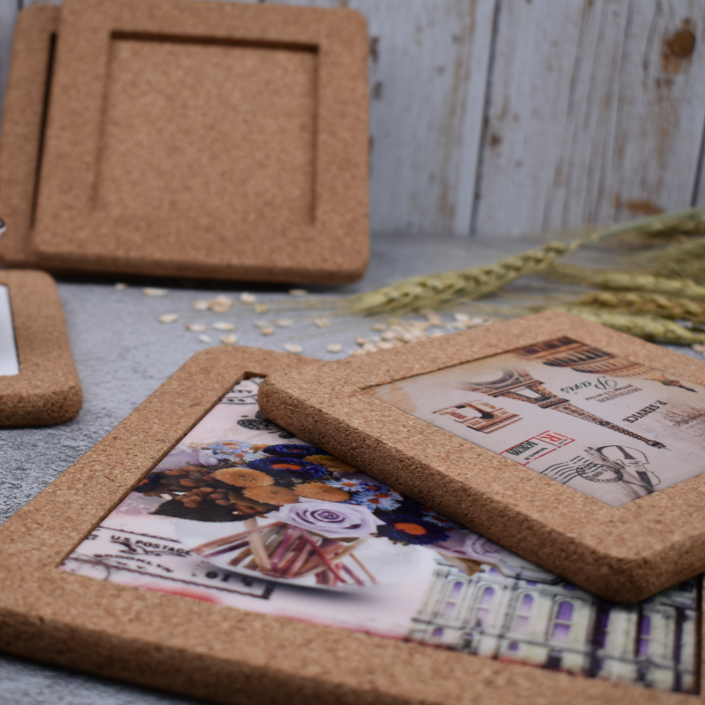 Rectangle Cork Placemats With Ceramic For Dishes Table Decor - SENMENG