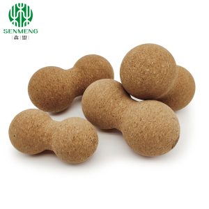 Eco-friendly Portable Yoga Cork Peanut Roller Balls for Back Muscles Massage