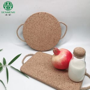 Natural Wholesale High Quality with Twine Handle Cork Placemats