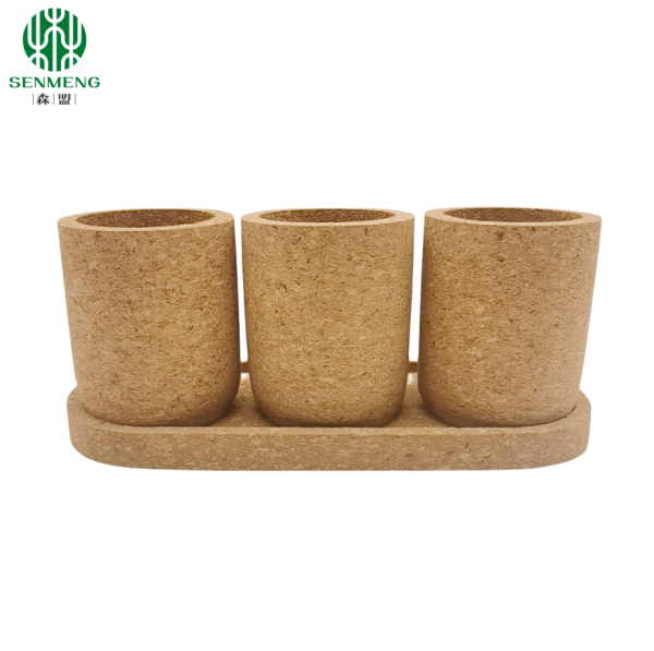 Custom Cork Natural and Reusable Flower Pots for Your Sustainable Space - 图片 5