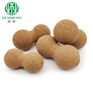 Portable Natural Cork Peanut Roller Yoga Massage Balls for Back Muscles Eco-friendly Durable​