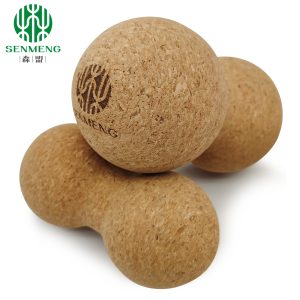 Cork Peanut Massage Ball, Peanut Double Massage Ball for Deep Tissue Muscle Massage, Myofascial Release and Yoga Therapy