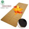 Cork Yoga Exercise Mat Natural Sustainable Cork Resists Sweat and Odors | Non-Slip TPE Backing Prevents Slipping Great for Hot Yoga, Pilates, Fitness Working Out - 图片 5