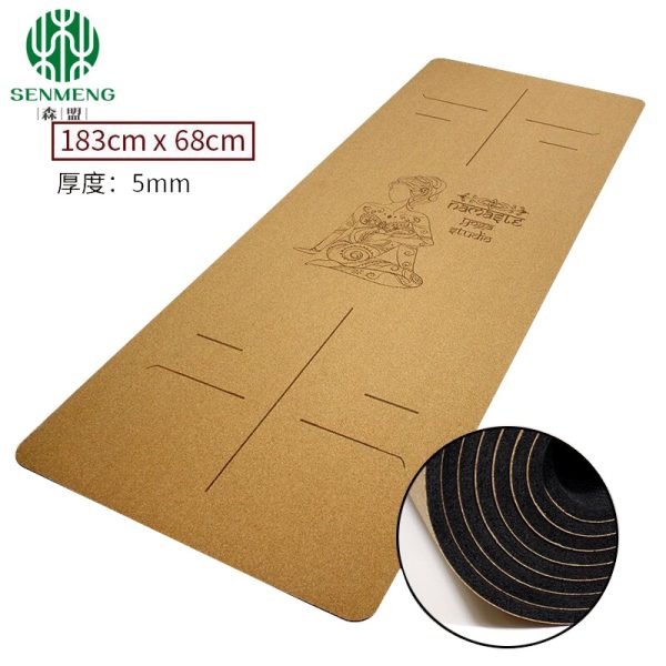 Comfort and Safety Natural Private Eco Friendly Custom Anti Slip Cork Yoga Mats - 图片 2
