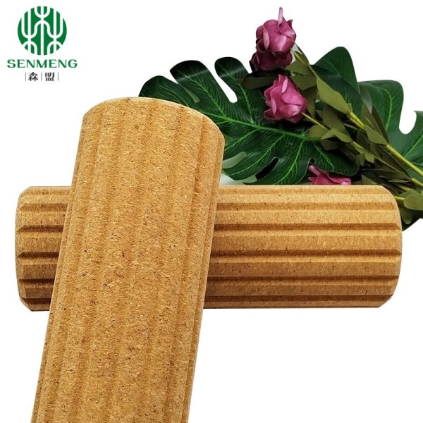 High Density Natural Release Fitness Exercising Cork Yoga Massage Roller - 图片 5