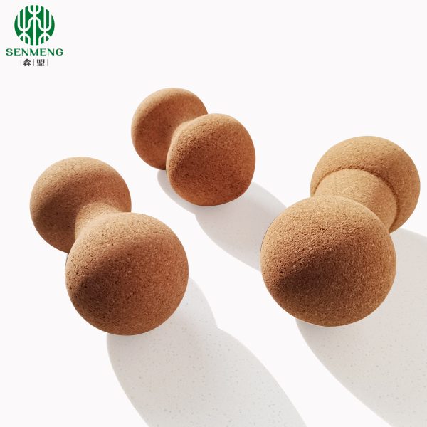 Portable Natural Cork Peanut Roller Yoga Massage Balls for Back Muscles Eco-friendly Durable​ - 图片 3