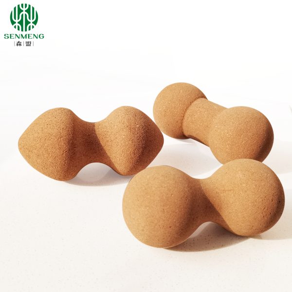 Portable Natural Cork Peanut Roller Yoga Massage Balls for Back Muscles Eco-friendly Durable​ - 图片 2