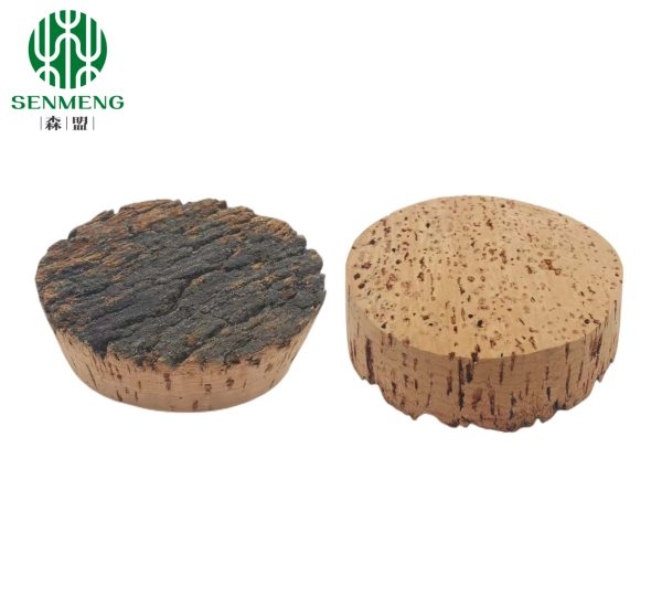 Custom Size Pure Natural Eco-Friendly Cork Bark  Lids, Natural Wooden Cork Ceramic Bottle Lids - 图片 2