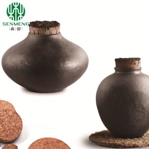 Custom Size Pure Natural Eco-Friendly Cork Bark  Lids, Natural Wooden Cork Ceramic Bottle Lids