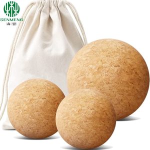 Best Sale Eco-Friendly Natural Wood Ball for Fitness Exercise Cork Yoga Ball