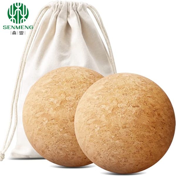 Best Sale Eco-Friendly Natural Wood Ball for Fitness Exercise Cork Yoga Ball - 图片 3