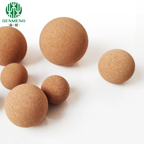 Dia. 65mm Cork Ball Yoga Massage Ball Gym Promoting Blood Circulation - 图片 3