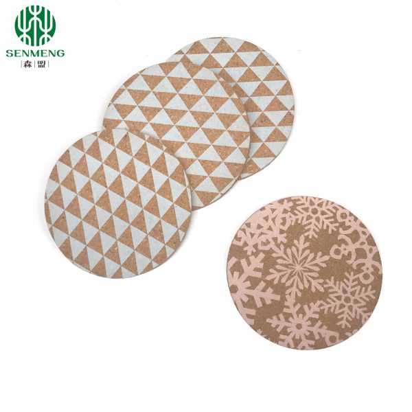 High Quality Cork Coasters for Drinks, Reusable Cup Mat Round Cork Coasters Set for Home, Office, Bar,Restaurant - 4 Inches Pack of 4 - 图片 5