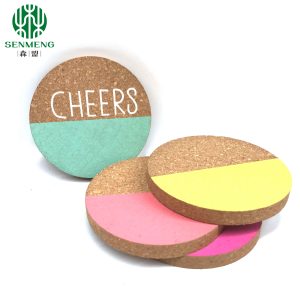 Wholesale Custom Logo Eco Friendly Natural Round Cork Coaster