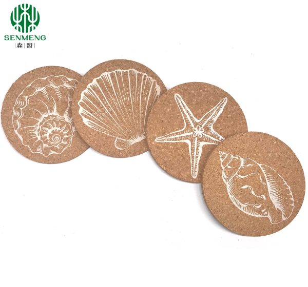 High Quality Cork Coasters for Drinks, Reusable Cup Mat Round Cork Coasters Set for Home, Office, Bar,Restaurant - 4 Inches Pack of 4 - 图片 6