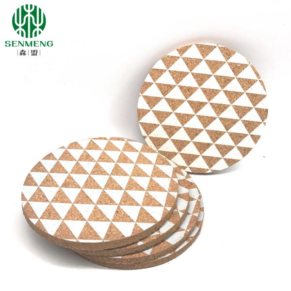 High Quality Cork Coasters for Drinks, Reusable Cup Mat Round Cork Coasters Set for Home, Office, Bar,Restaurant - 4 Inches Pack of 4 - 图片 3
