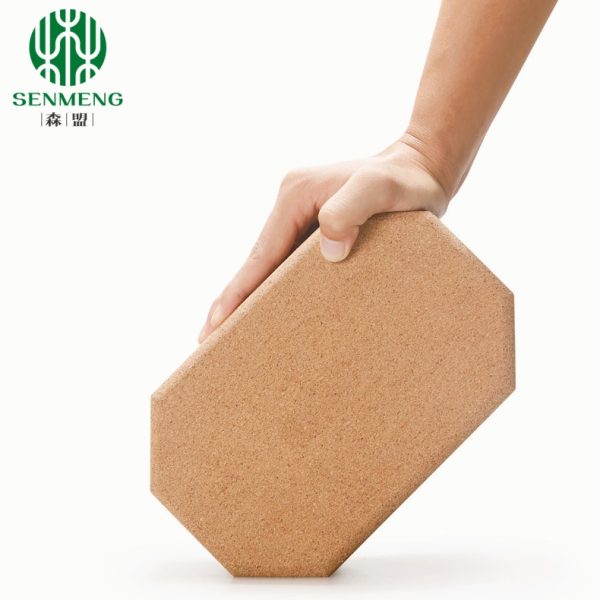 Cork Yoga Brick Non Slip Supportive Equipment High Density Bricks Wood Exercise Blocks Women Gifts for Stretching Flexibility Balance Fitness Pilates - 图片 4