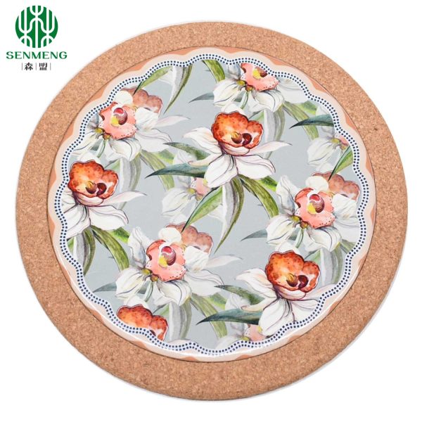 Prevent Scratching and Multifunctional Custom Ceramic Pot Holder Cork Placemats - 图片 3