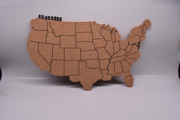 Natural Premium Us Map Cork Bulletin Boards for Walls Cork Map - 图片 6