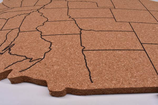 Natural Premium Us Map Cork Bulletin Boards for Walls Cork Map - 图片 4