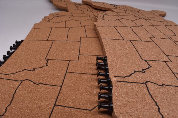 Natural Premium Us Map Cork Bulletin Boards for Walls Cork Map - 图片 2