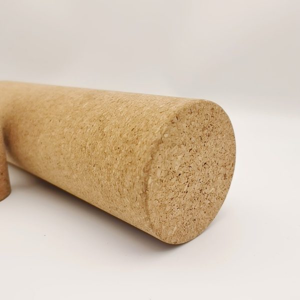 High Density Natural Wooden Foam Yoga Cork Roller Muscle Relaxer - 图片 3