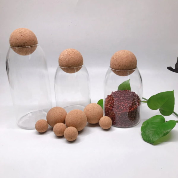 Customized Cork Stopper Ball Lid for Jars and Various Sizes of Bottles Container - 图片 6
