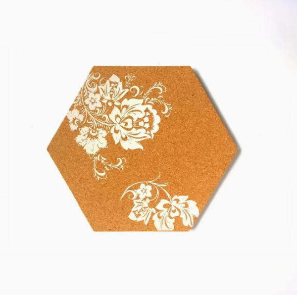 Hexagon Cork Board Tiles Self-Adhesive Corkboards for Wall Pin Board Decorative Bulletin Board for Office Home Kitchen - 图片 7