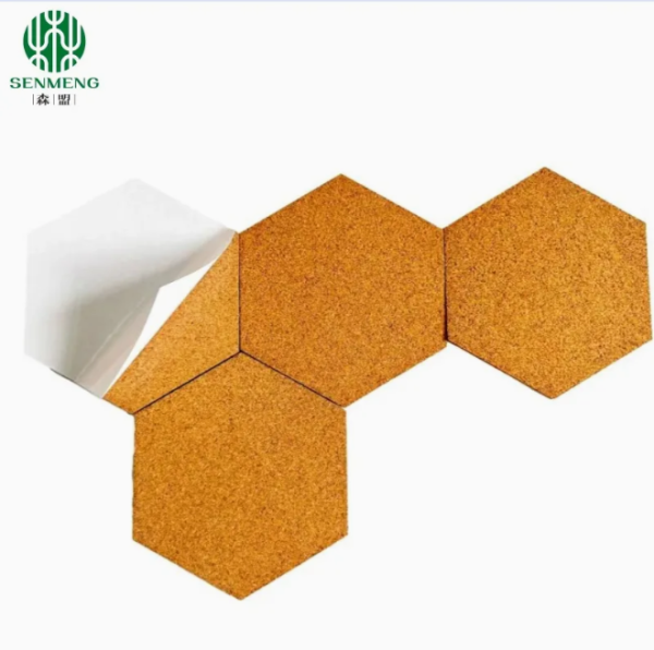 Hexagon Cork Board Tiles Self-Adhesive Corkboards for Wall Pin Board Decorative Bulletin Board for Office Home Kitchen - 图片 6