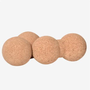 Portable Natural Cork Peanut Roller Yoga Massage Balls for Back Muscles Eco-friendly Durable