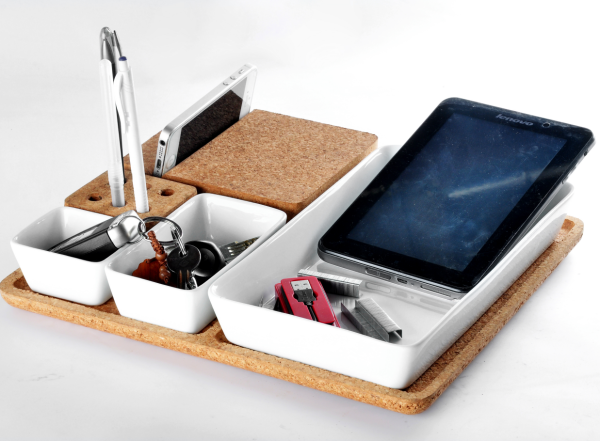 Cork Desk Organizer Cork Pen Holder In the Office At Home - 图片 3