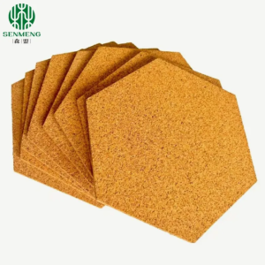 Hexagon Shape Bulletin Message Cork Sheet Board Cork Bulletin Board For Wall Decoration and DIY Crafts