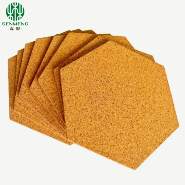 Hexagon Shape Bulletin Message Cork Sheet Board Cork Bulletin Board For Wall Decoration and DIY Crafts