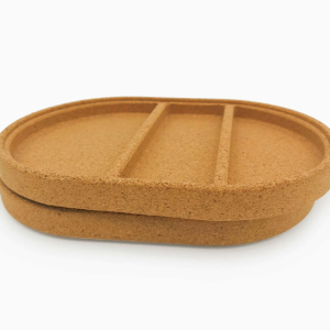 Mini Serving Tray for Jewellery Key Coin Set of 2, Natural Cork Tray,  Tableware Decorative Cork Tray