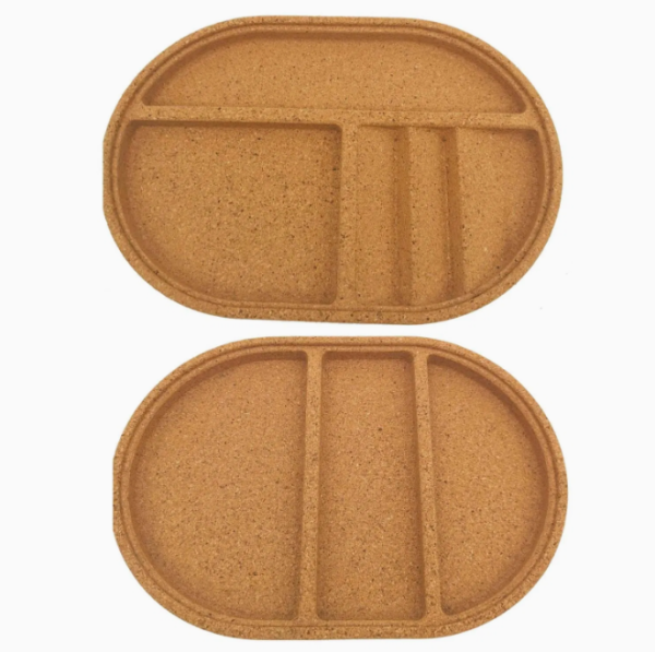 Mini Serving Tray for Jewellery Key Coin Set of 2, Natural Cork Tray,  Tableware Decorative Cork Tray - 图片 7