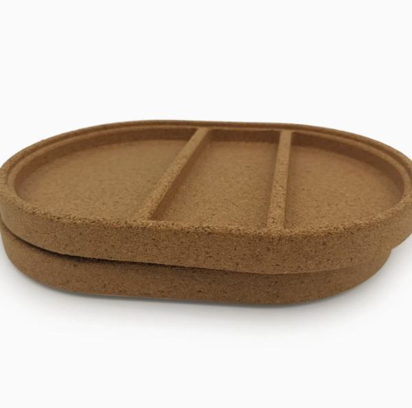 Decorative For Nightstand & Entryway Table, Vanity Tray for Jewelry & Keys, Solid Cork Table Decor - 图片 4