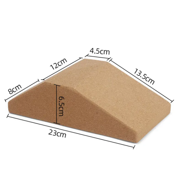 High-Density Wear-Resistant Cork Yoga Block Protective & Cushioning Brick for Fitness Dance Squatting Squat Exercises - 图片 5