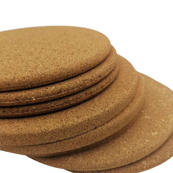 Eco-Friendly Anti-Skid 10 cm Cork Placemats High-Density Thick Dishes plates Mat Engraved Personalized CorkPlacemats - 图片 3