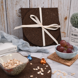 Custom Size Natural Dark Eco-Friendly Cork Placemats Cork Trivets