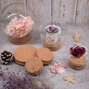 Customized Cork Lid for Glass Containers Storage Jars