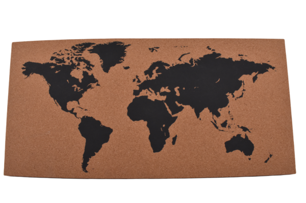 World Map Bulletin Memo Cork board World Map Design with Push Pins for Kitchen, Classroom, Home Office - 图片 3