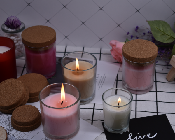 Natural Cork Candle Lids Eco-Friendly Covers for Jars and Containers - 图片 2