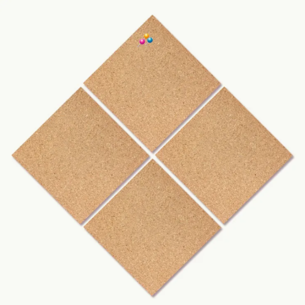Premium Natural Cork Message Board Cork 4 PCS/Set Custom Size