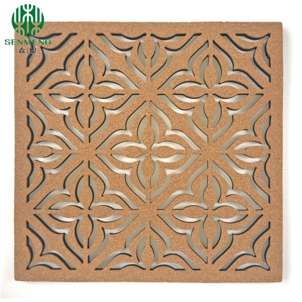 Cork Bulletin Board Decorative Hollow-Carved Cork Tiles Elegant Design - 图片 5